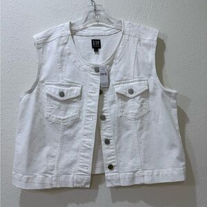 GAP Classic White Denim Jacket